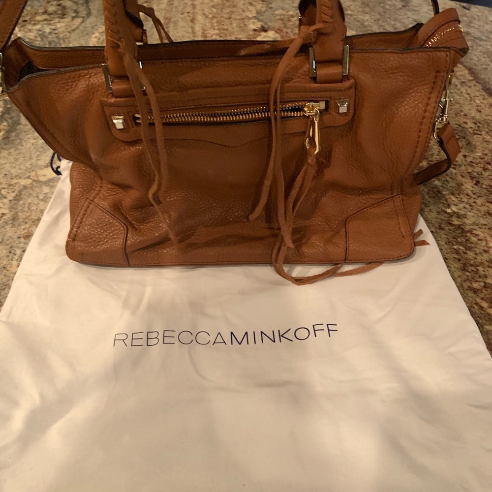 Rebecca Minkoff large purse, soft real leather w/crossbody strap & handles